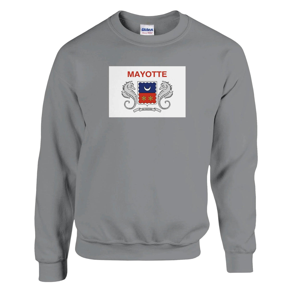 Sweat-shirt drapeau mayotte coton mélangé broderie douce
