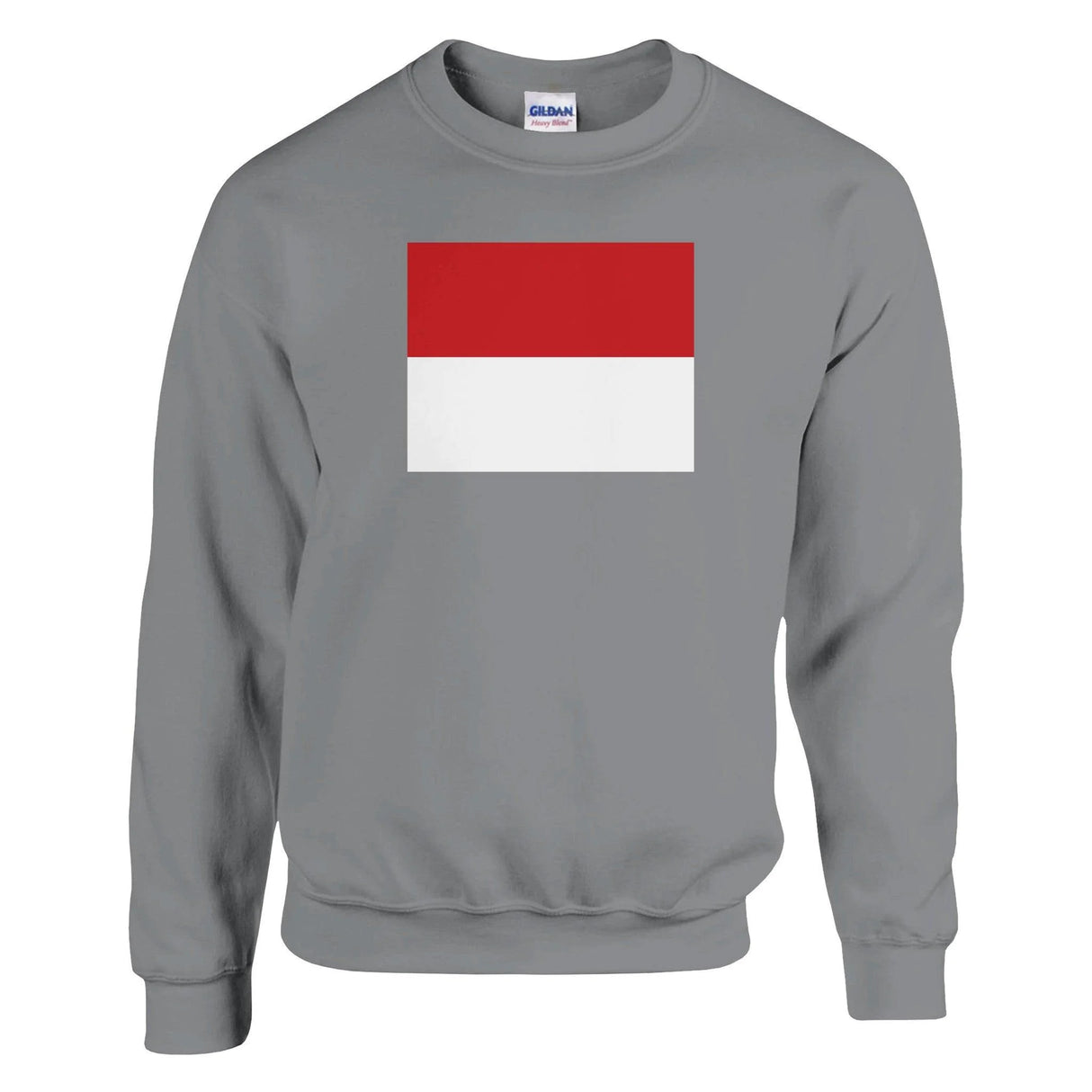 Sweat-shirt drapeau monaco coton mélangé brodé doux