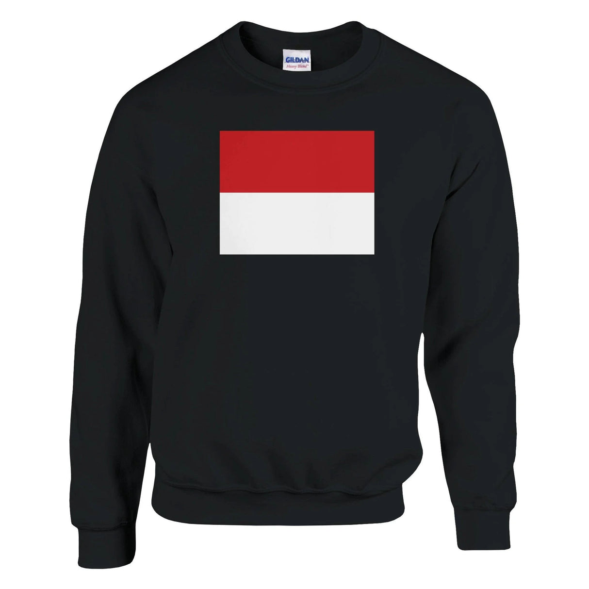 Sweat-shirt drapeau monaco coton mélangé brodé doux