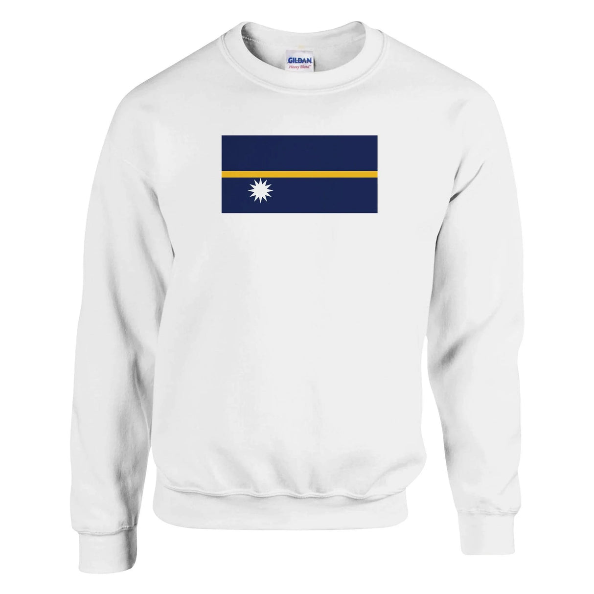 Sweat-shirt drapeau nauru coton mélangé brodé doux