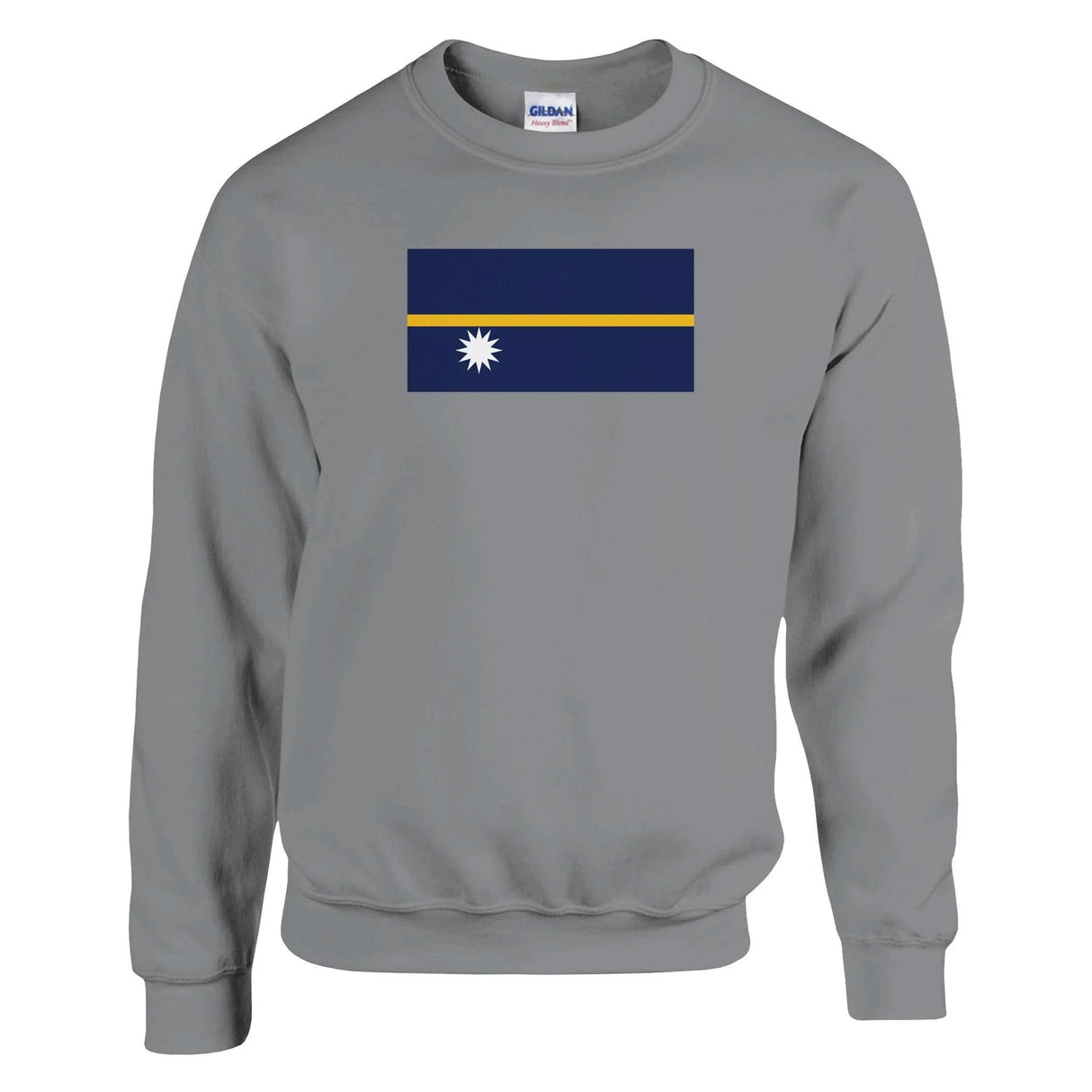 Sweat-shirt drapeau nauru coton mélangé brodé doux