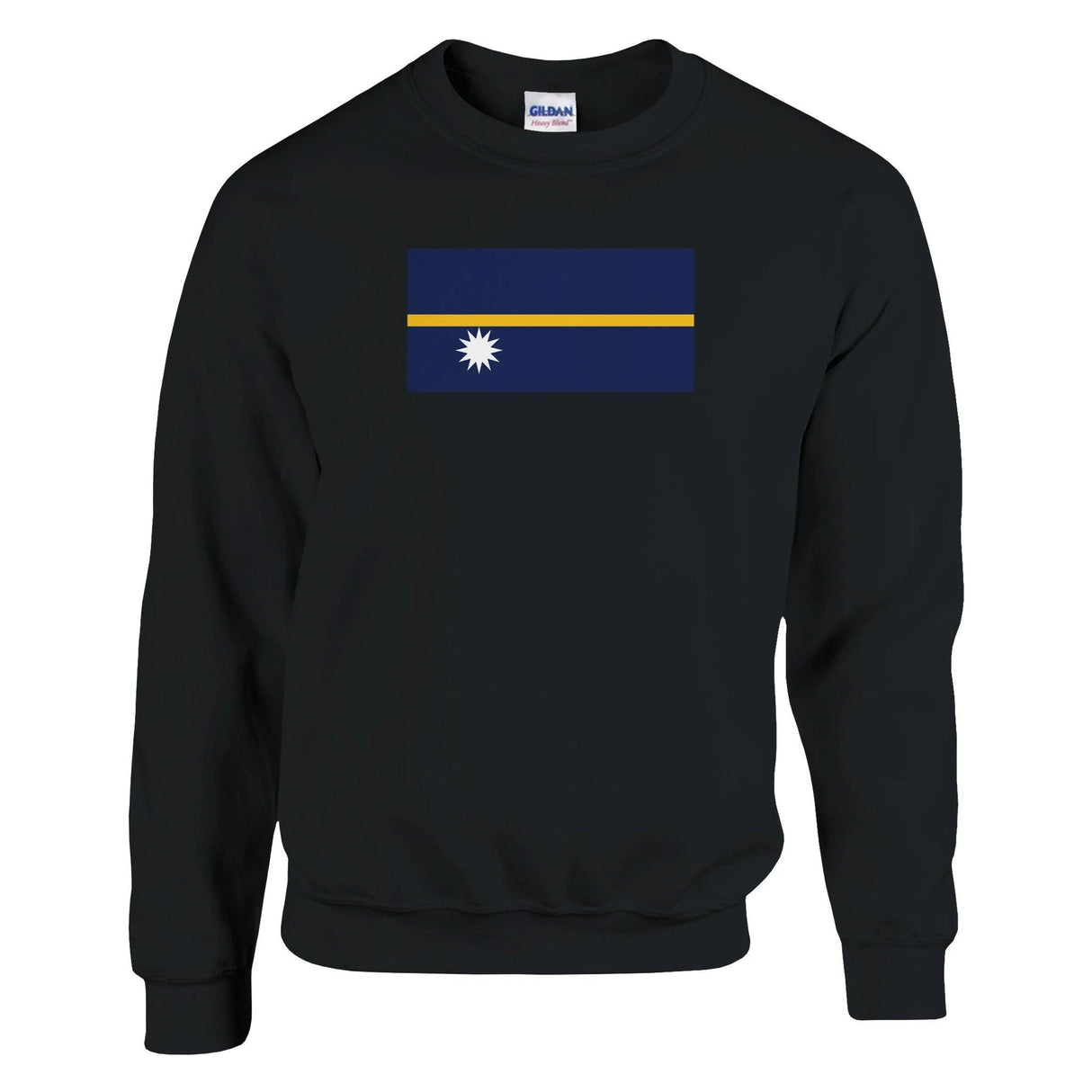 Sweat-shirt drapeau nauru coton mélangé brodé doux