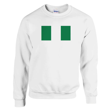 Sweat-shirt drapeau nigeria coton mélangé broderie douce