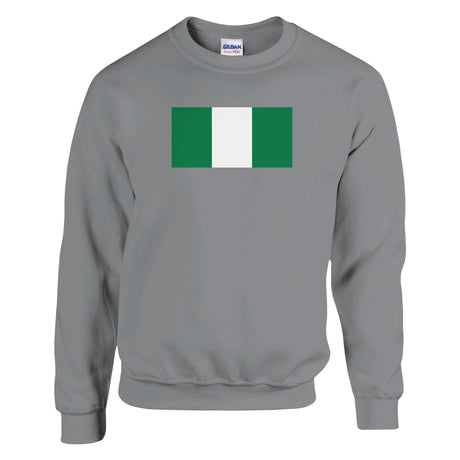 Sweat-shirt drapeau nigeria coton mélangé broderie douce