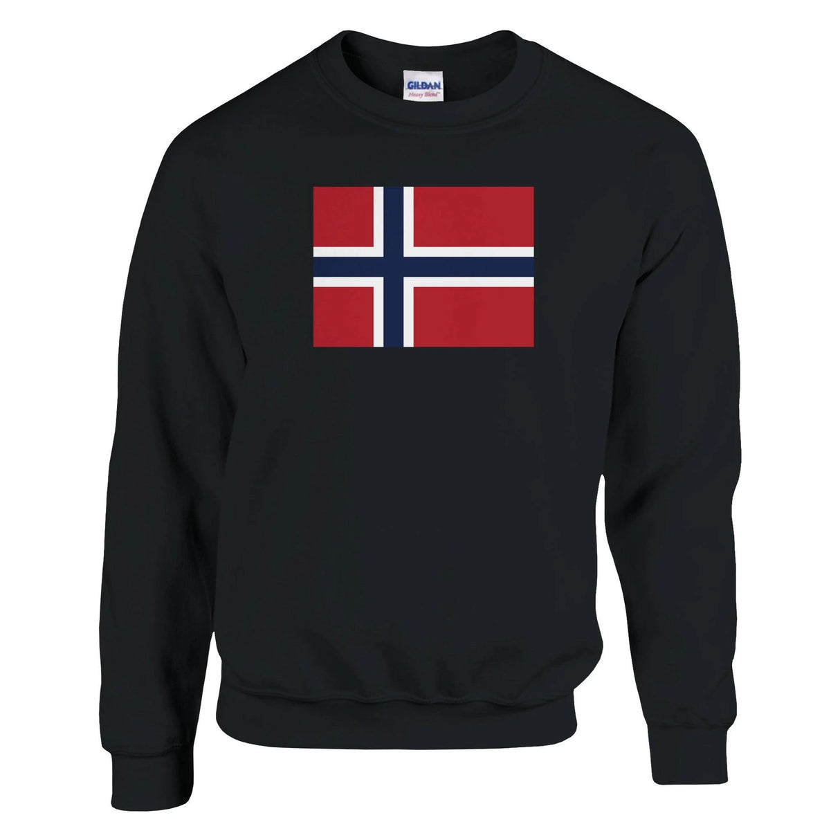 Sweat-shirt drapeau norvège coton mélangé broderie douce