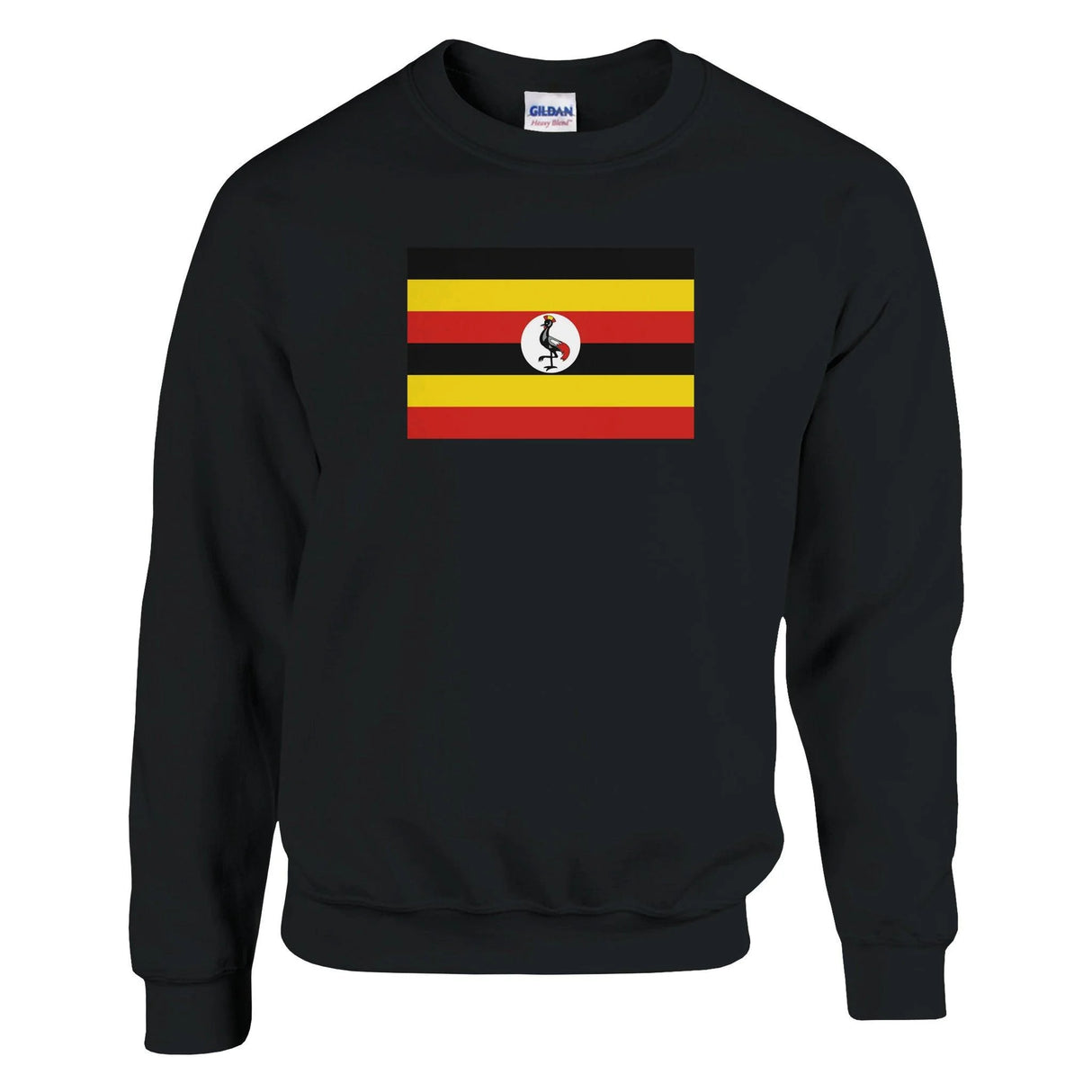 Sweat-shirt drapeau ouganda coton mélangé brodé doux