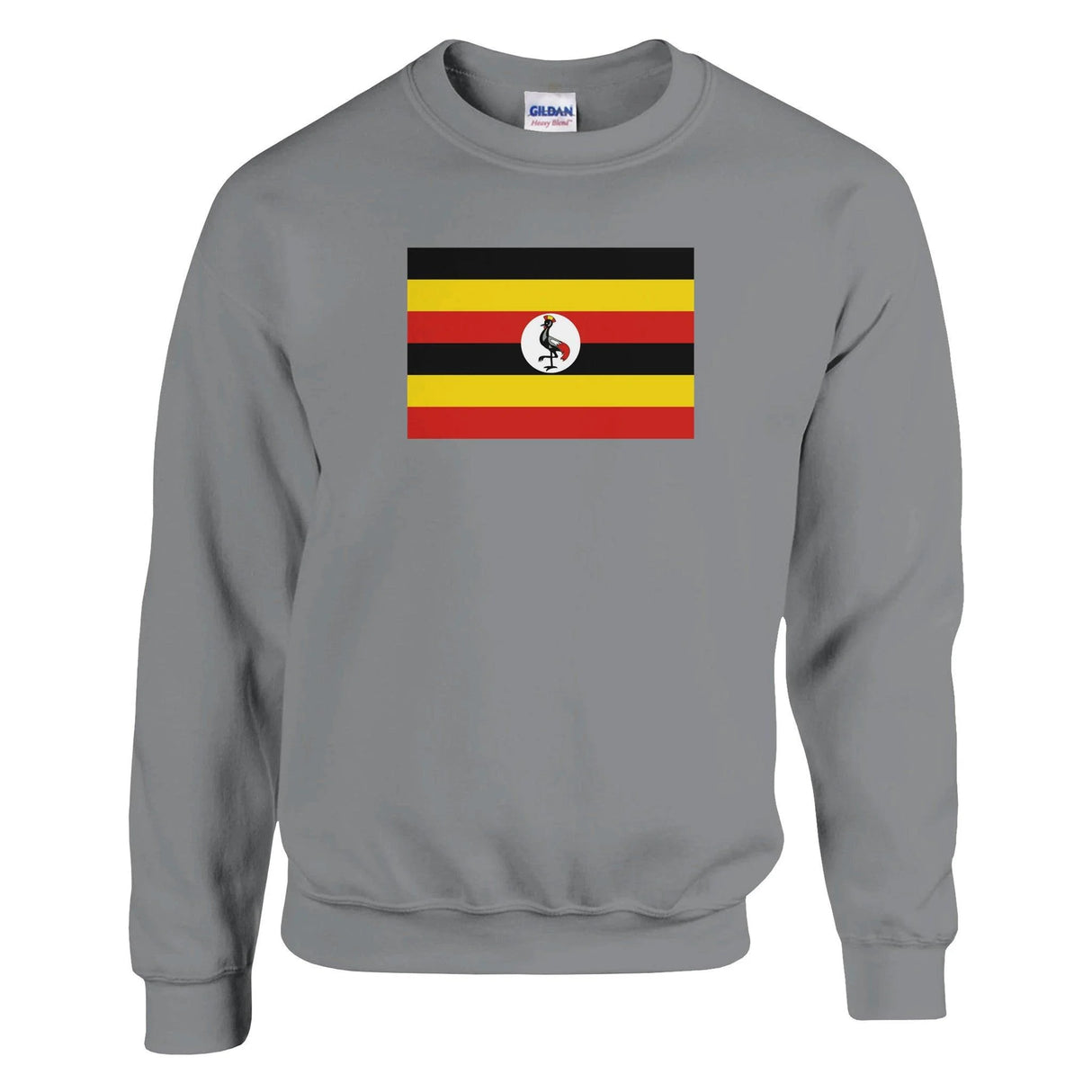 Sweat-shirt drapeau ouganda coton mélangé brodé doux