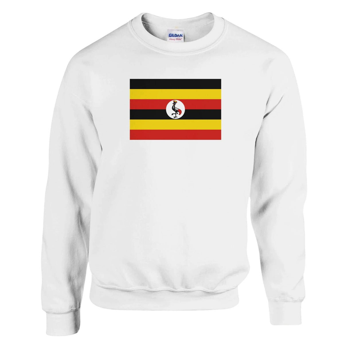 Sweat-shirt drapeau ouganda coton mélangé brodé doux