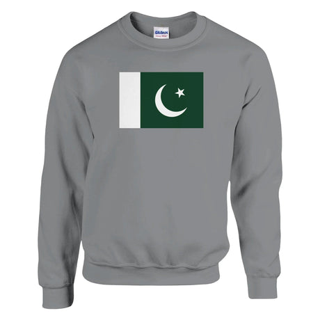 Sweat-shirt drapeau pakistan coton mélangé broderie douce