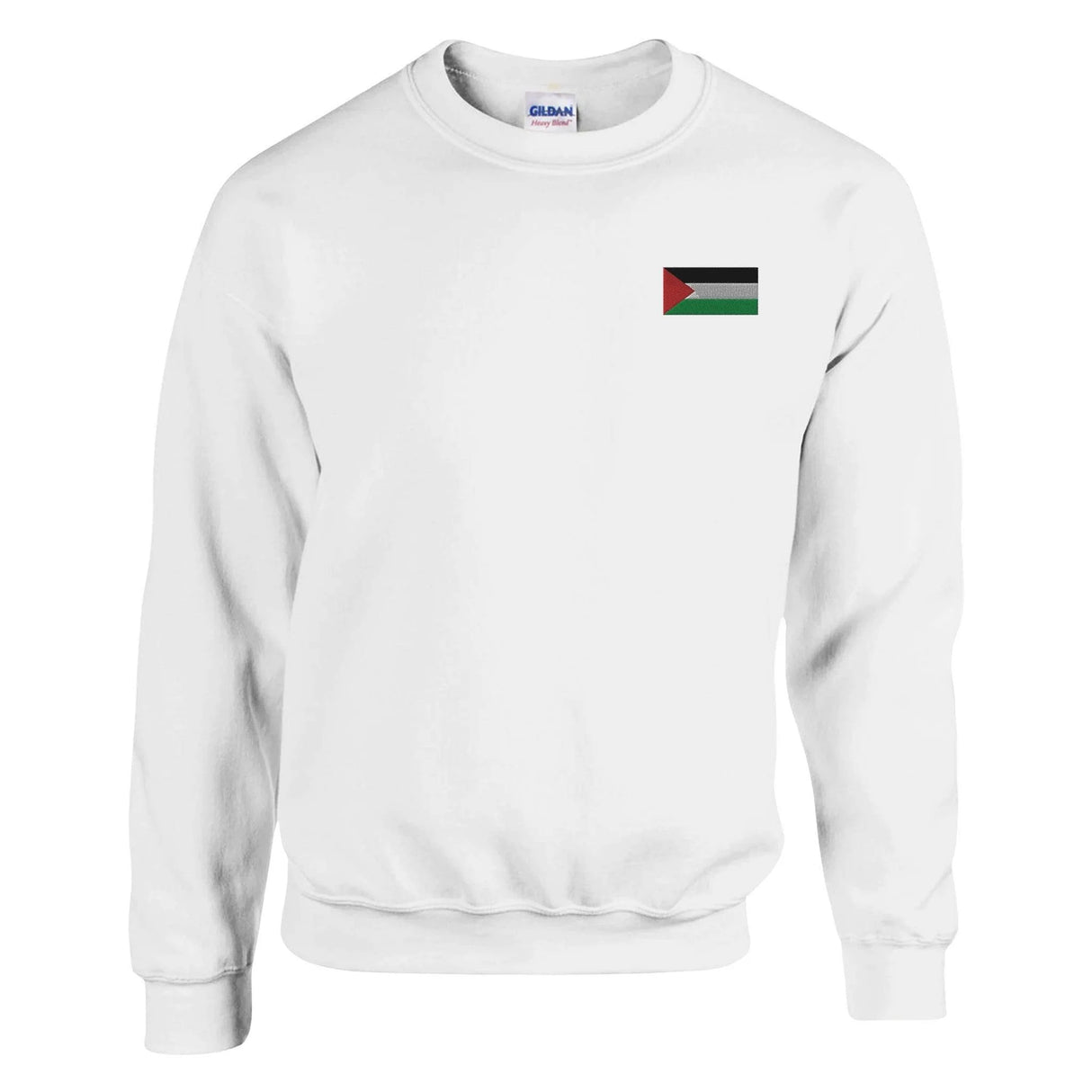 Sweat-shirt drapeau palestine broderie couleur coton mélangé