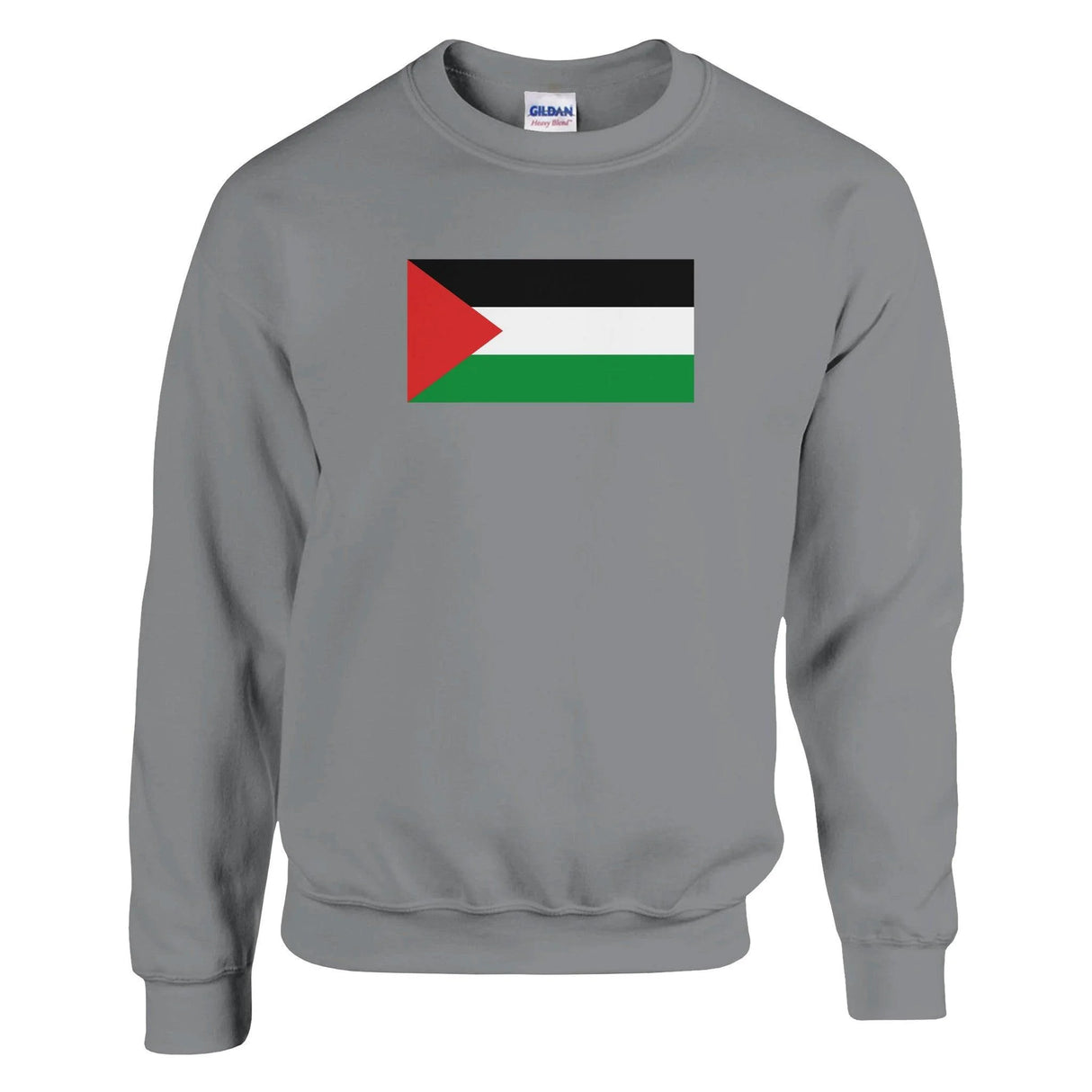 Sweat-shirt drapeau palestine coton mélangé broderie