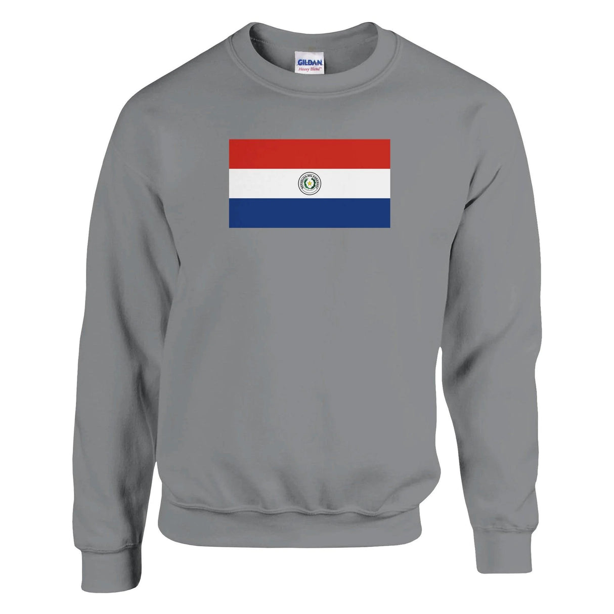 Sweat-shirt drapeau paraguay coton mélangé confort brodé