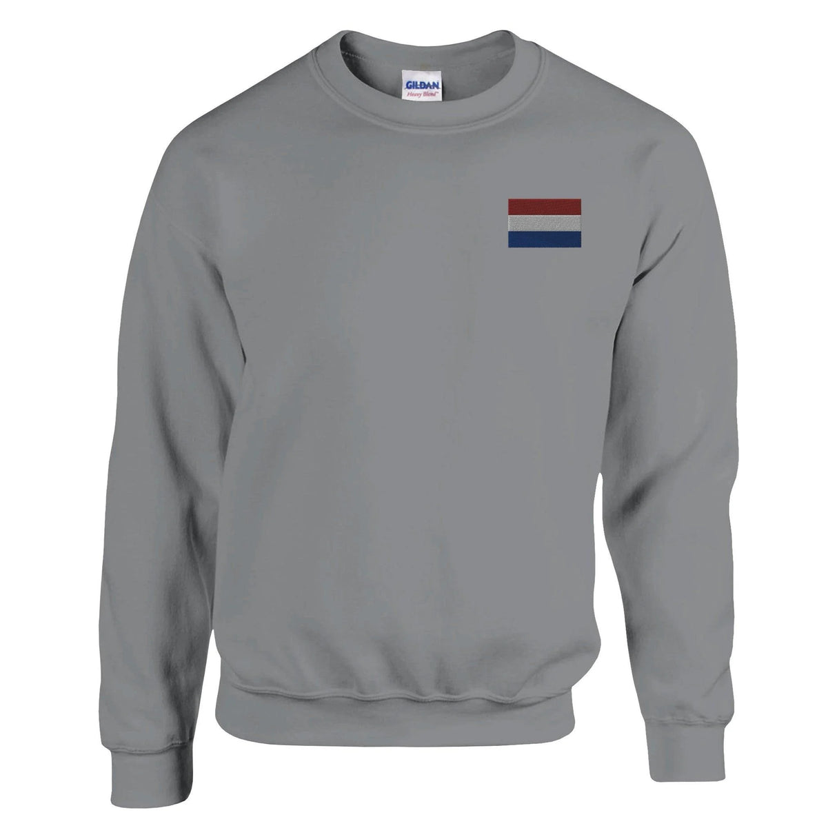 Sweat-shirt drapeau pays-bas broderie couleur coton mélangé