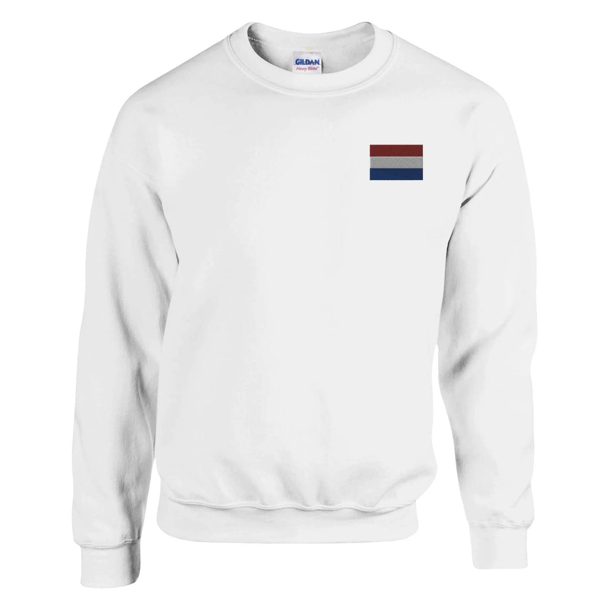 Sweat-shirt drapeau pays-bas broderie couleur coton mélangé