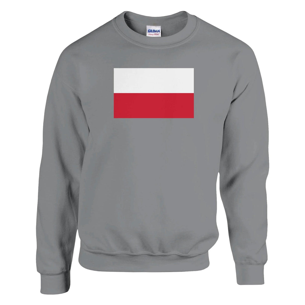Sweat-shirt drapeau pologne coton mélangé brodé doux