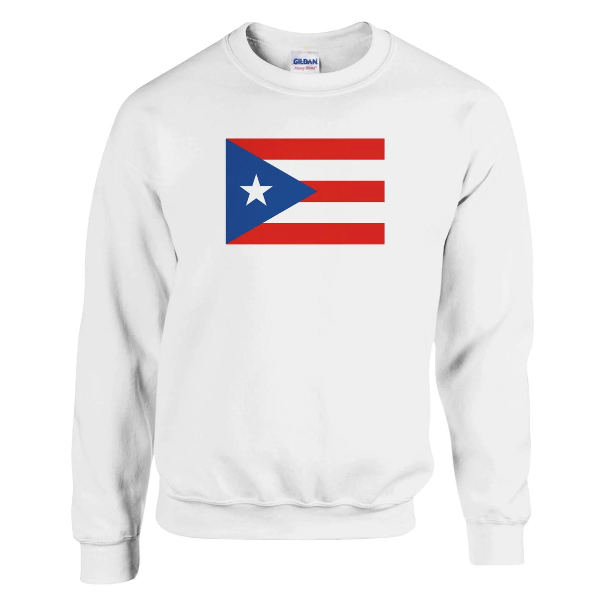 Sweat-shirt drapeau porto rico coton mélangé broderie