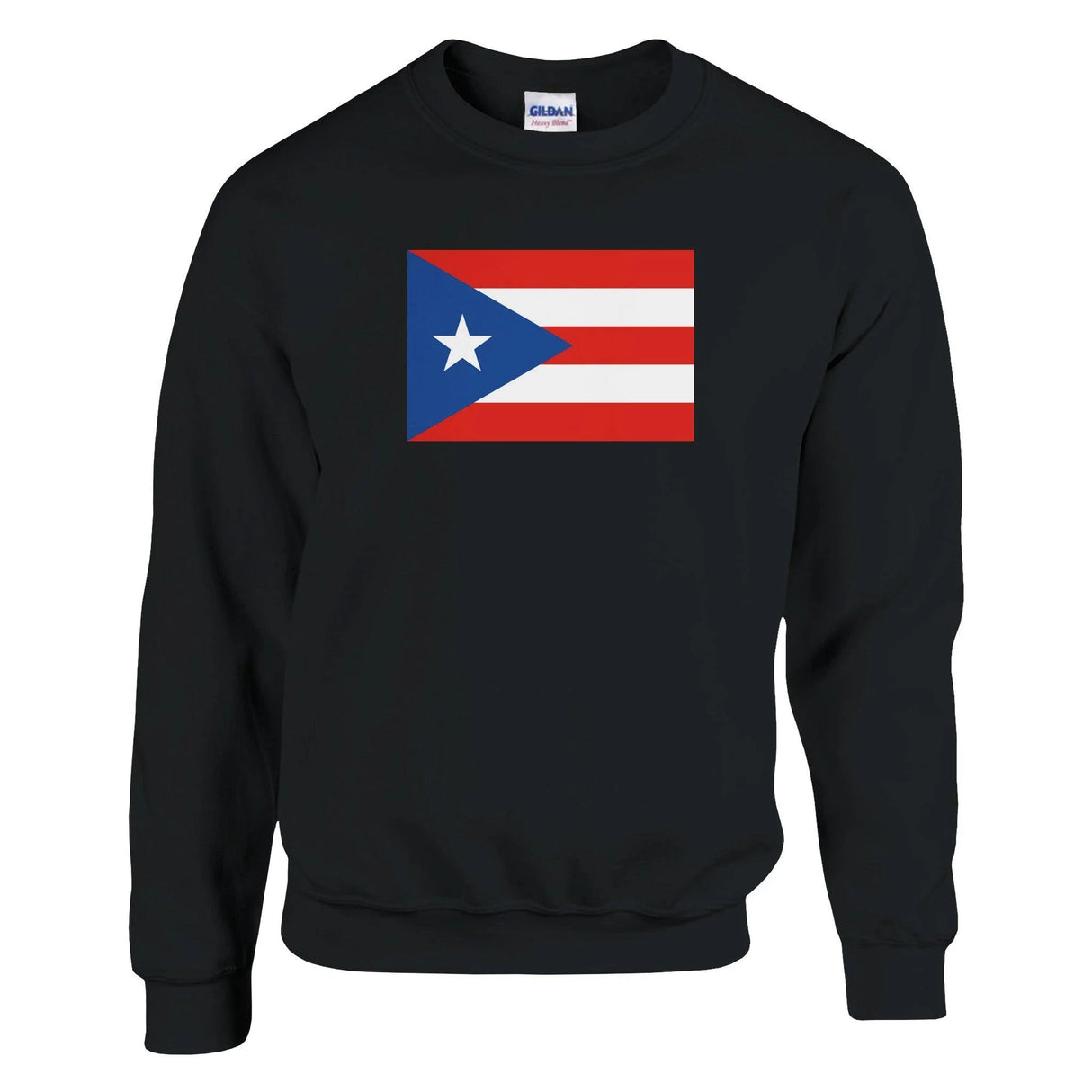 Sweat-shirt drapeau porto rico coton mélangé broderie