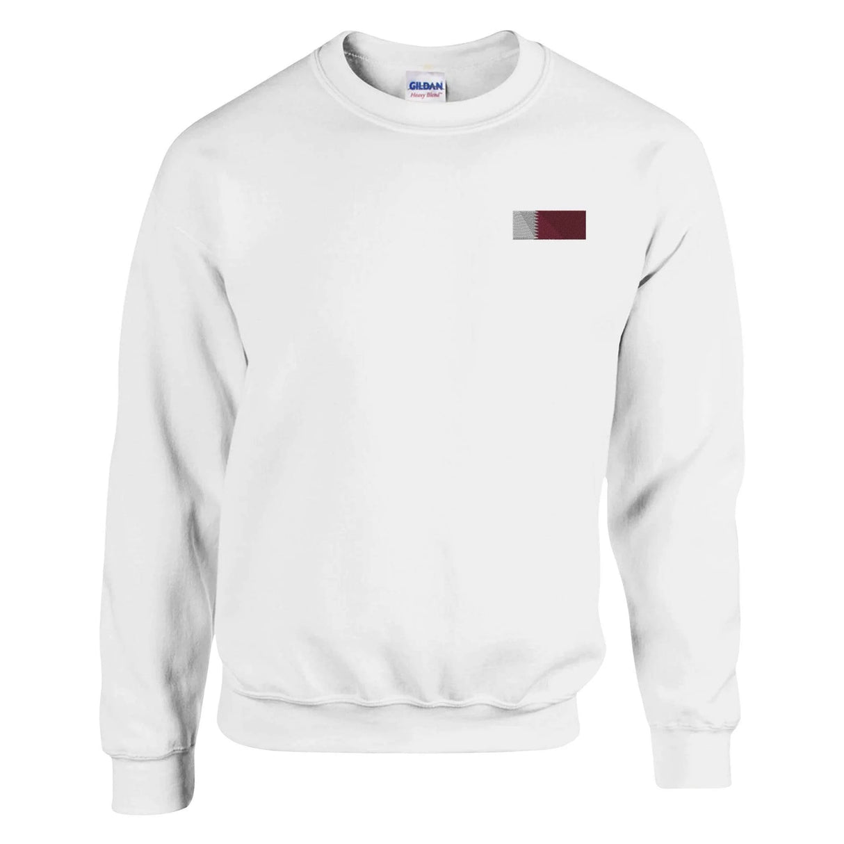 Sweat-shirt drapeau qatar broderie couleur coton mélangé