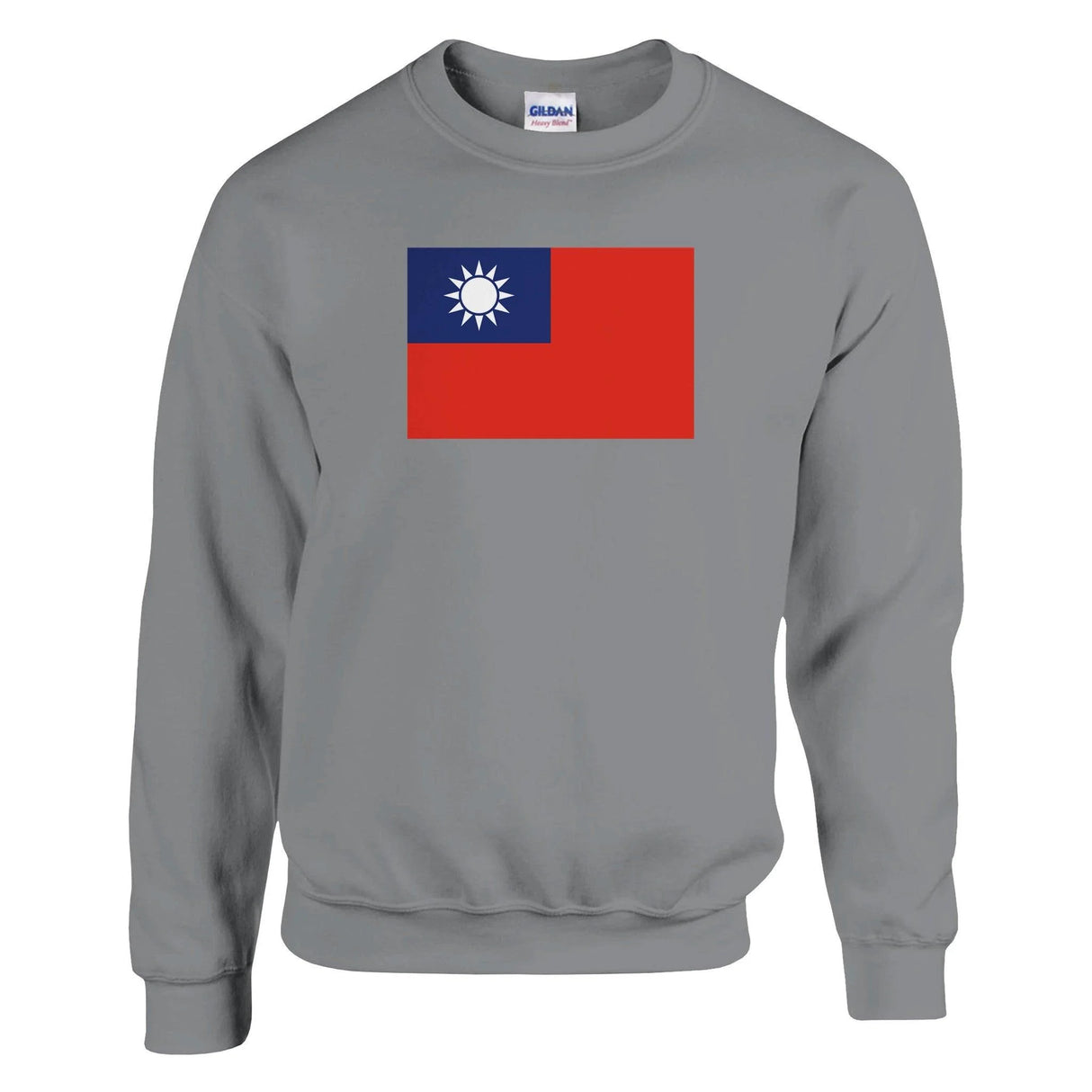 Sweat-shirt drapeau république de chine coton mélangé brodé