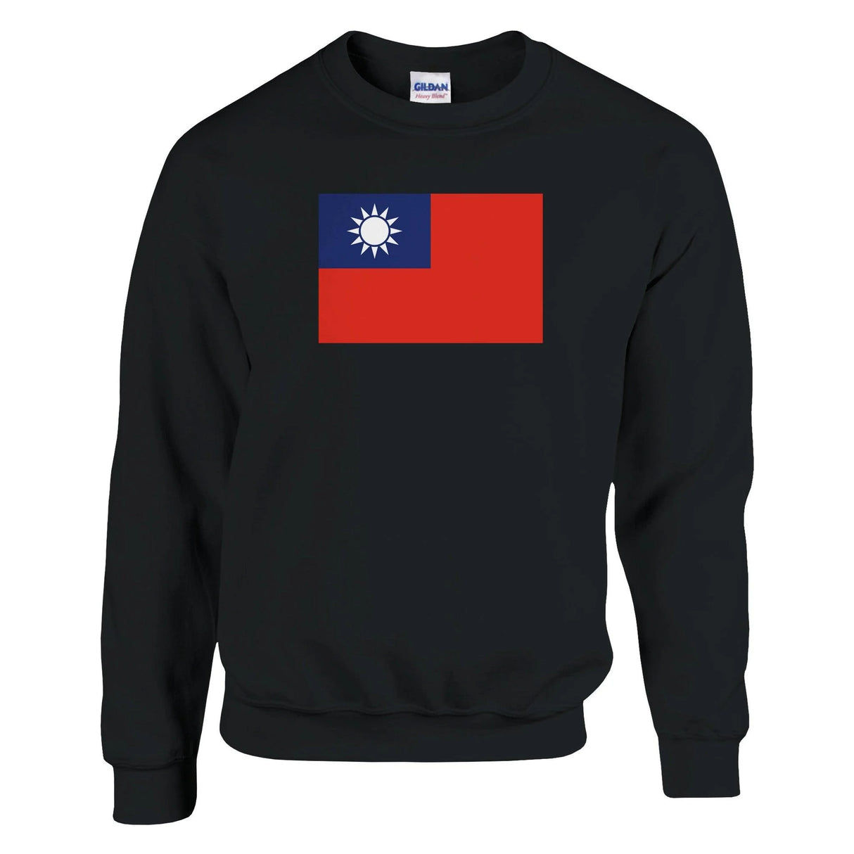 Sweat-shirt drapeau république de chine coton mélangé brodé