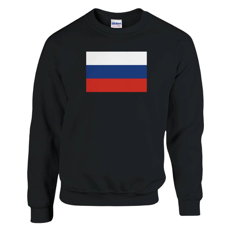 Sweat-shirt drapeau russie coton mélangé broderie douce