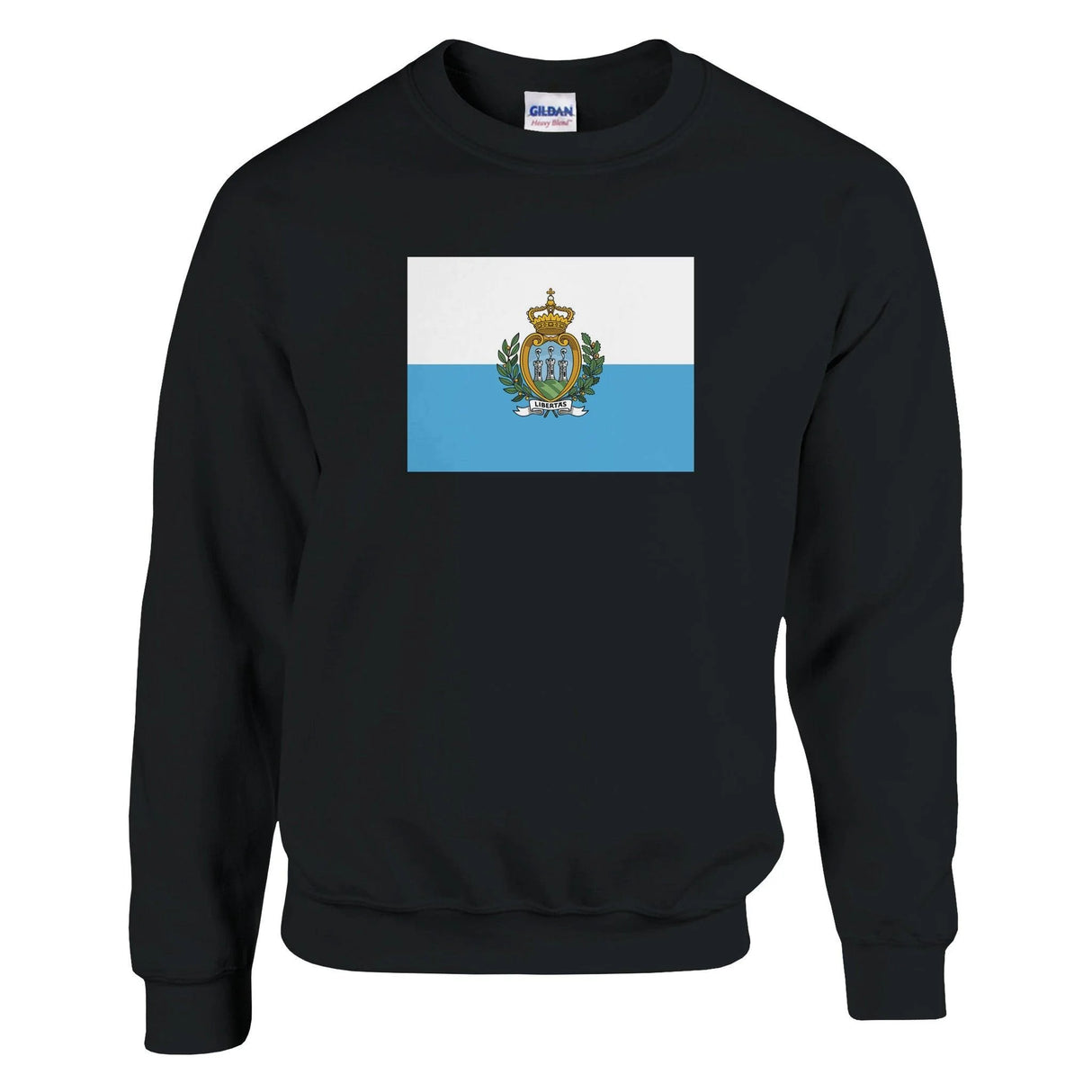 Sweat-shirt drapeau saint-marin coton mélangé brodé