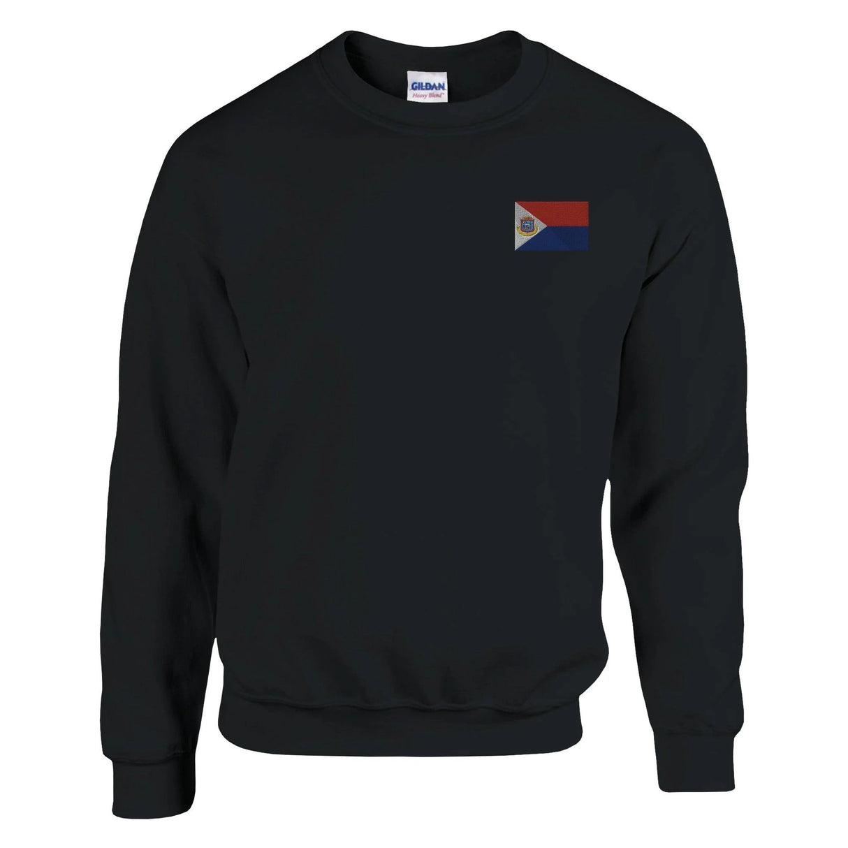 Sweat-shirt drapeau saint-martin broderie coton mélangé