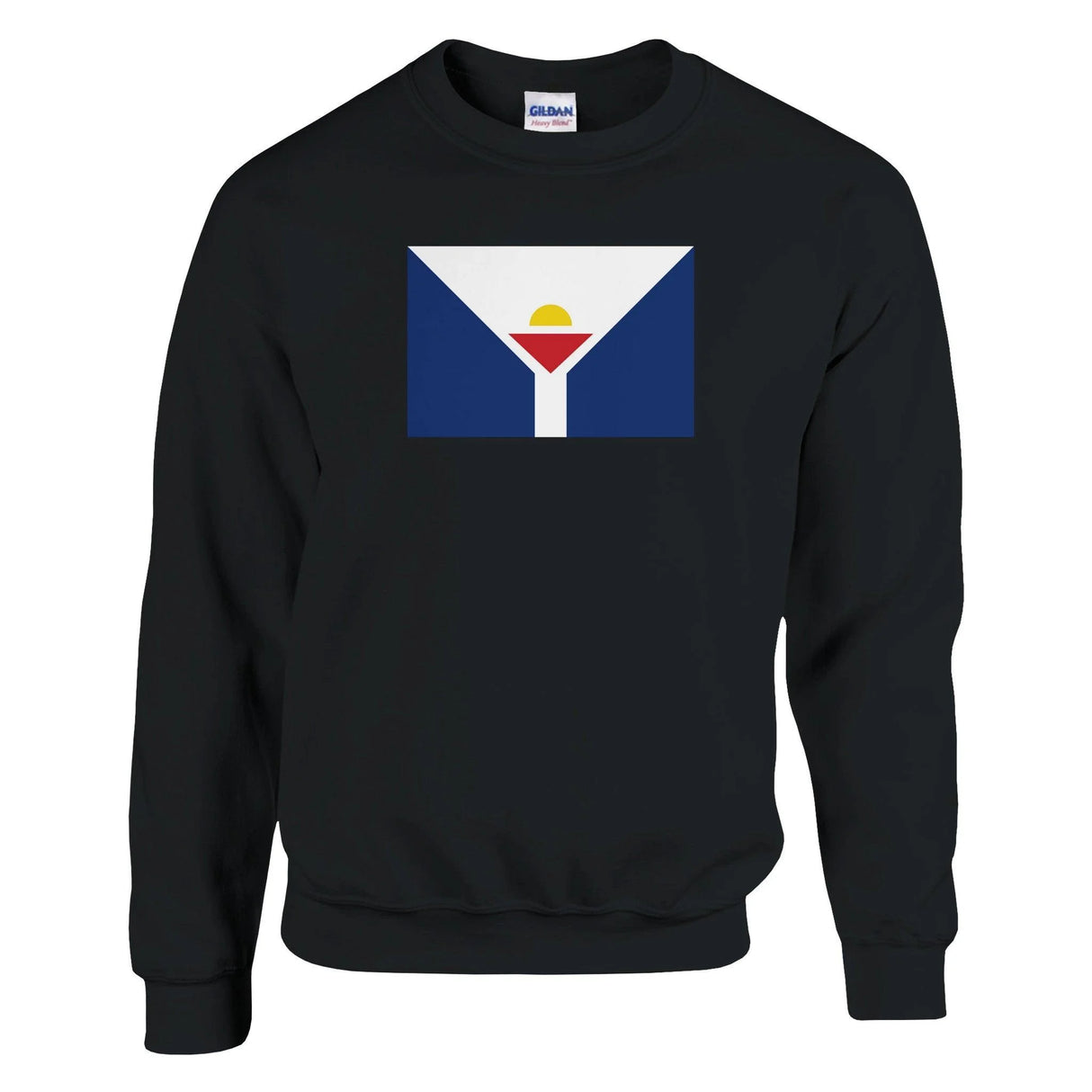 Sweat-shirt drapeau saint-martin coton mélangé brodé