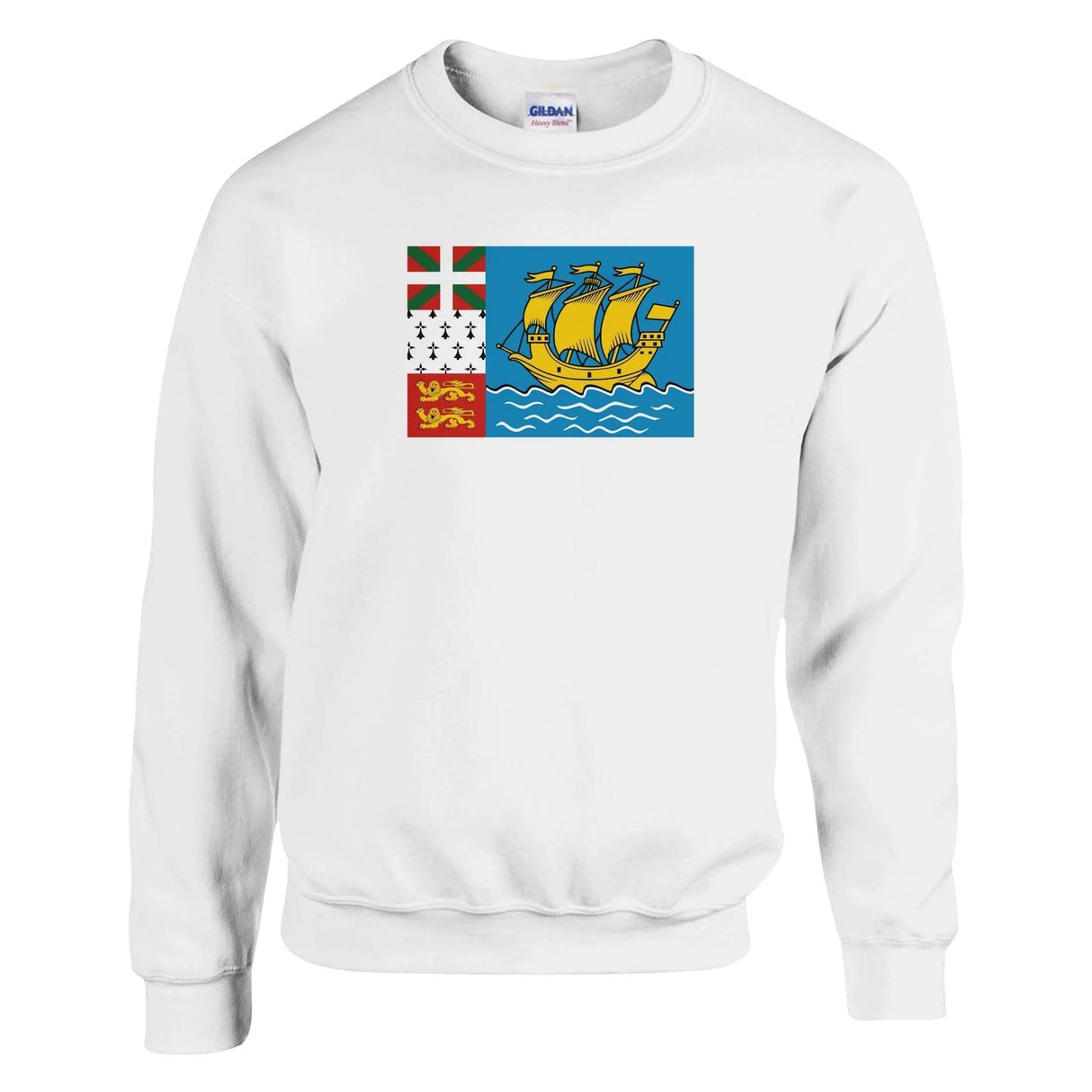 Sweat-shirt drapeau saint-pierre-et-miquelon coton mélangé