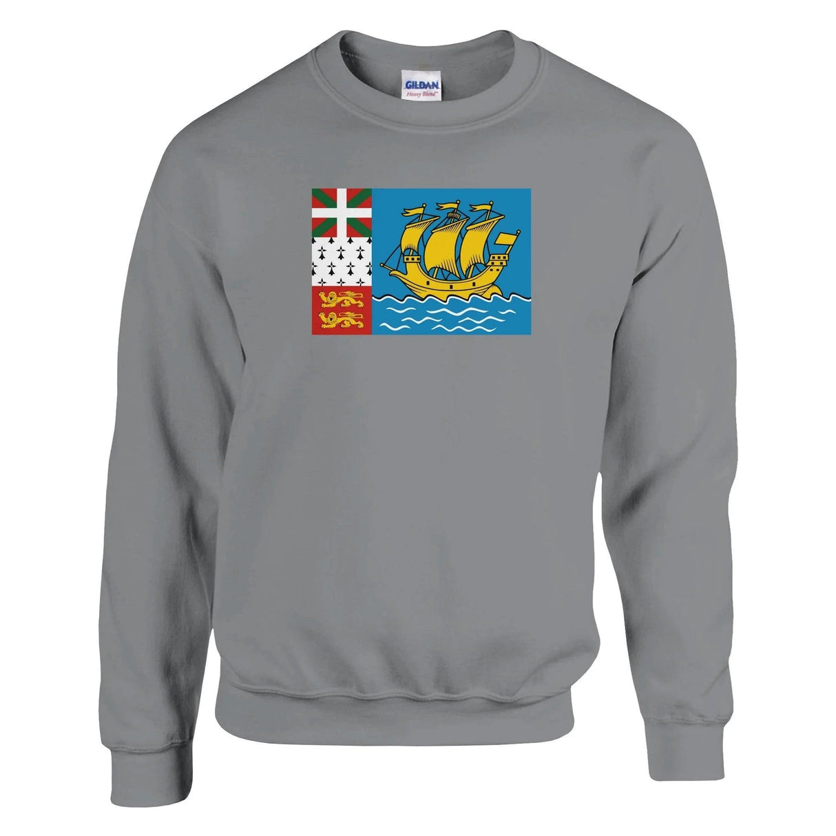 Sweat-shirt drapeau saint-pierre-et-miquelon coton mélangé
