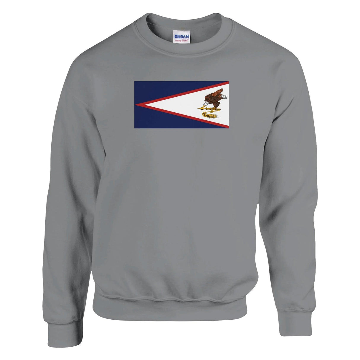 Sweat-shirt drapeau samoa américaines coton mélangé brodé