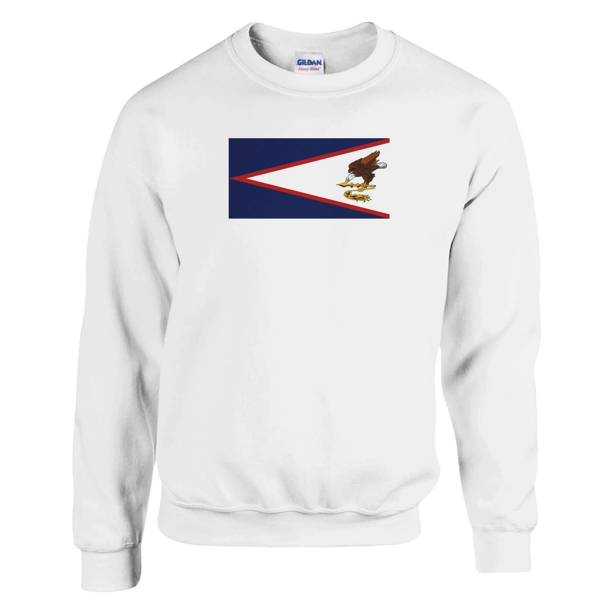 Sweat-shirt drapeau samoa américaines coton mélangé brodé