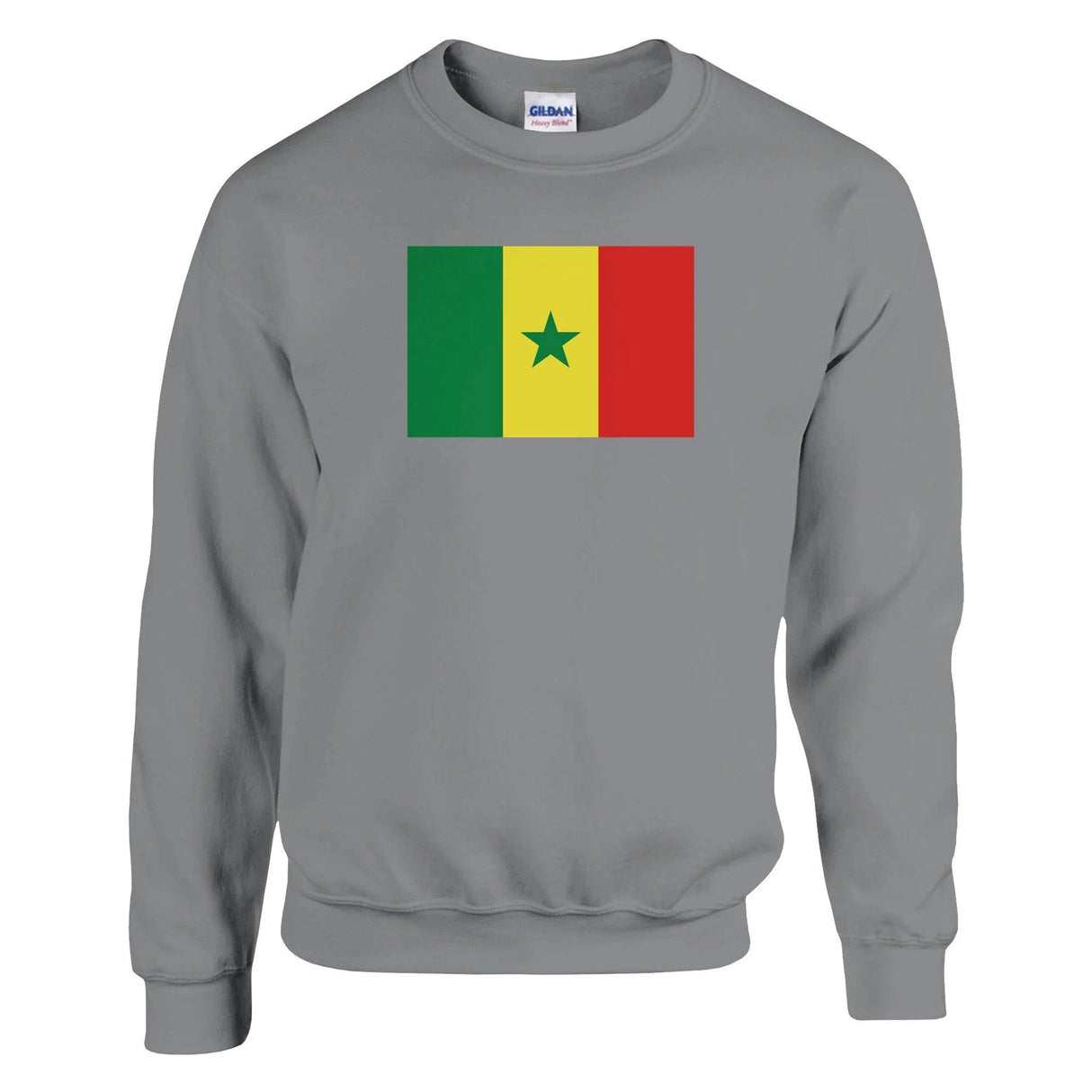 Sweat-shirt drapeau sénégal coton mélangé brodé doux