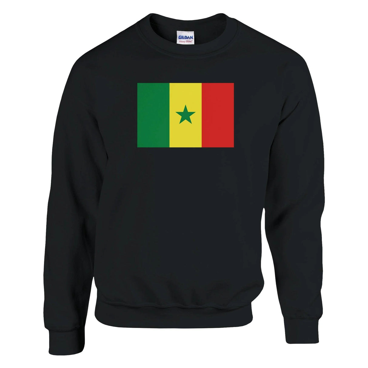 Sweat-shirt drapeau sénégal coton mélangé brodé doux
