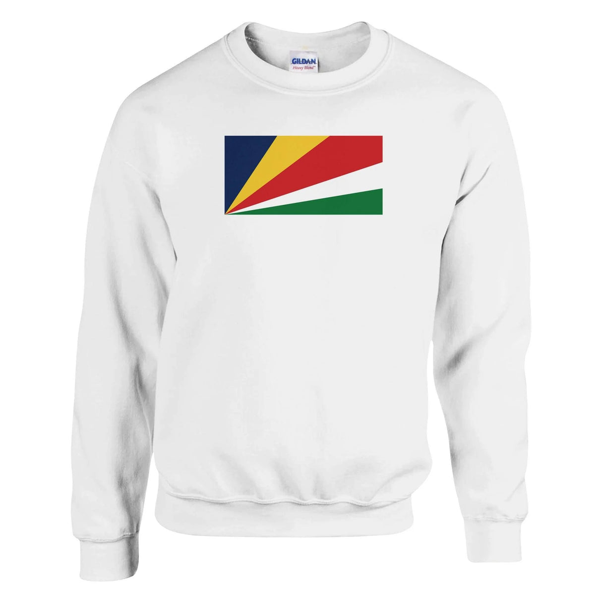 Sweat-shirt drapeau seychelles coton mélangé imprimé
