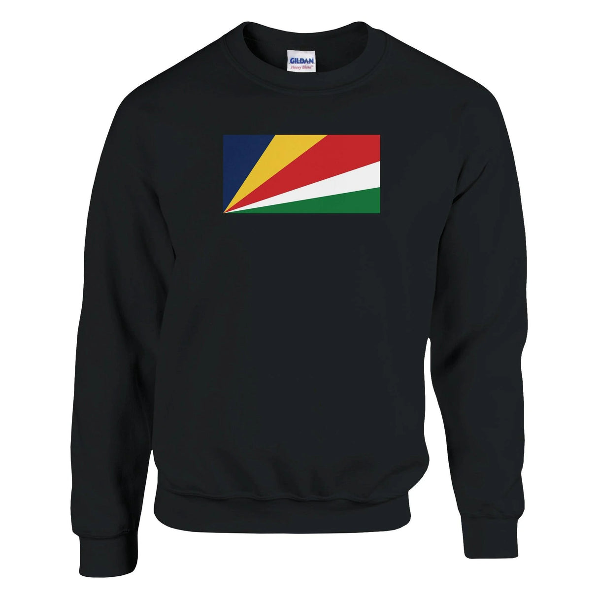 Sweat-shirt drapeau seychelles coton mélangé imprimé