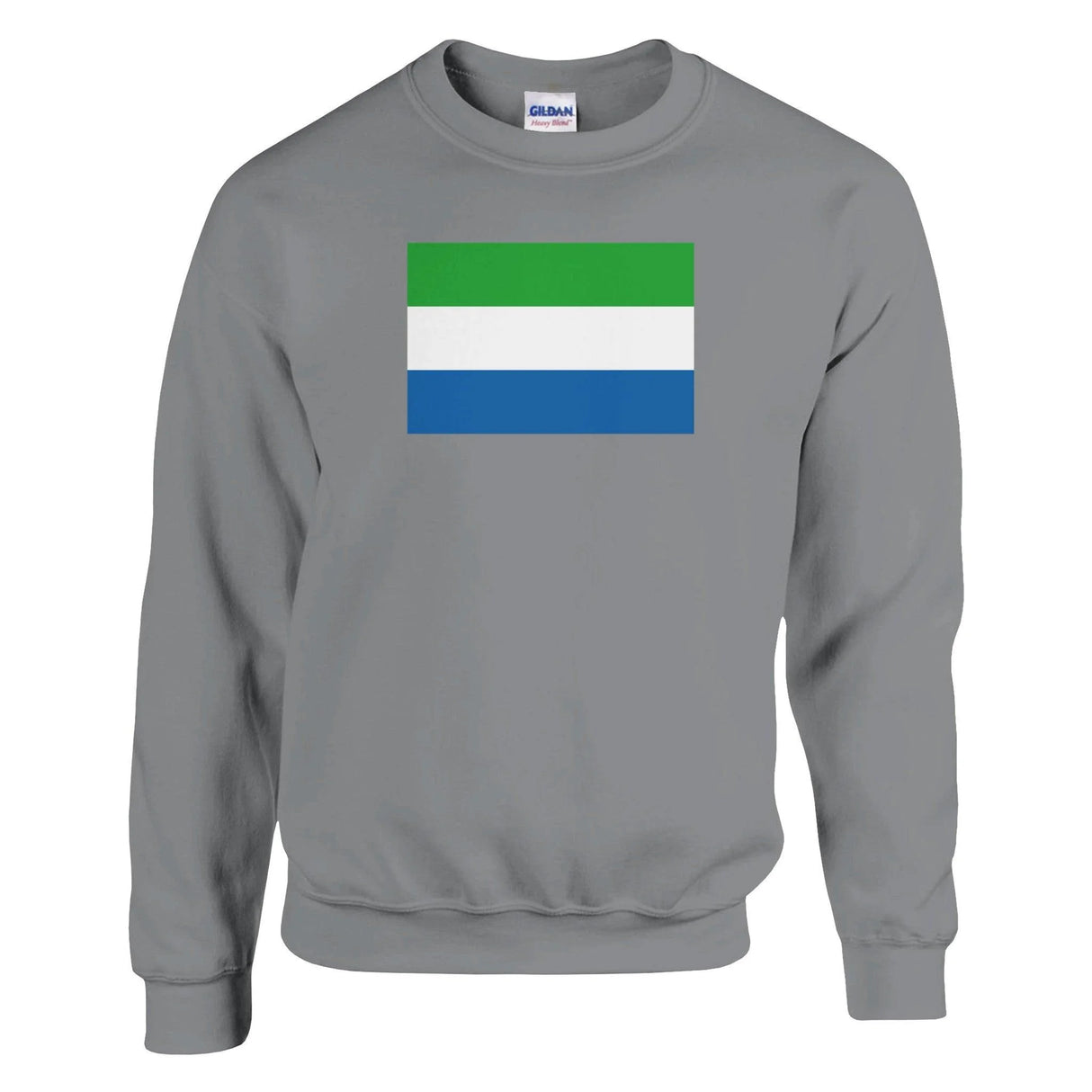Sweat-shirt drapeau sierra leone coton mélangé imprimé