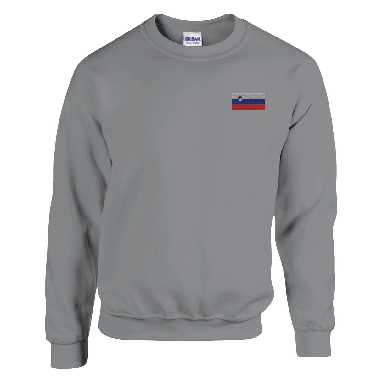 Sweat-shirt drapeau slovénie broderie couleur coton mélangé