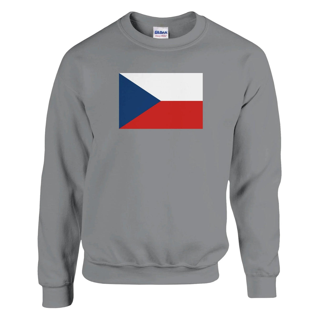 Sweat-shirt drapeau tchéquie coton mélangé brodé doux
