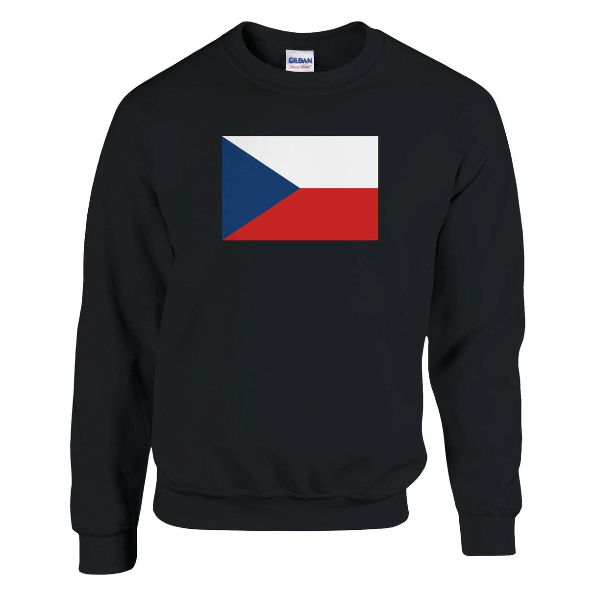 Sweat-shirt drapeau tchéquie coton mélangé brodé doux