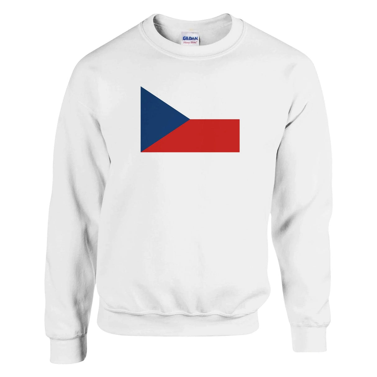 Sweat-shirt drapeau tchéquie coton mélangé brodé doux