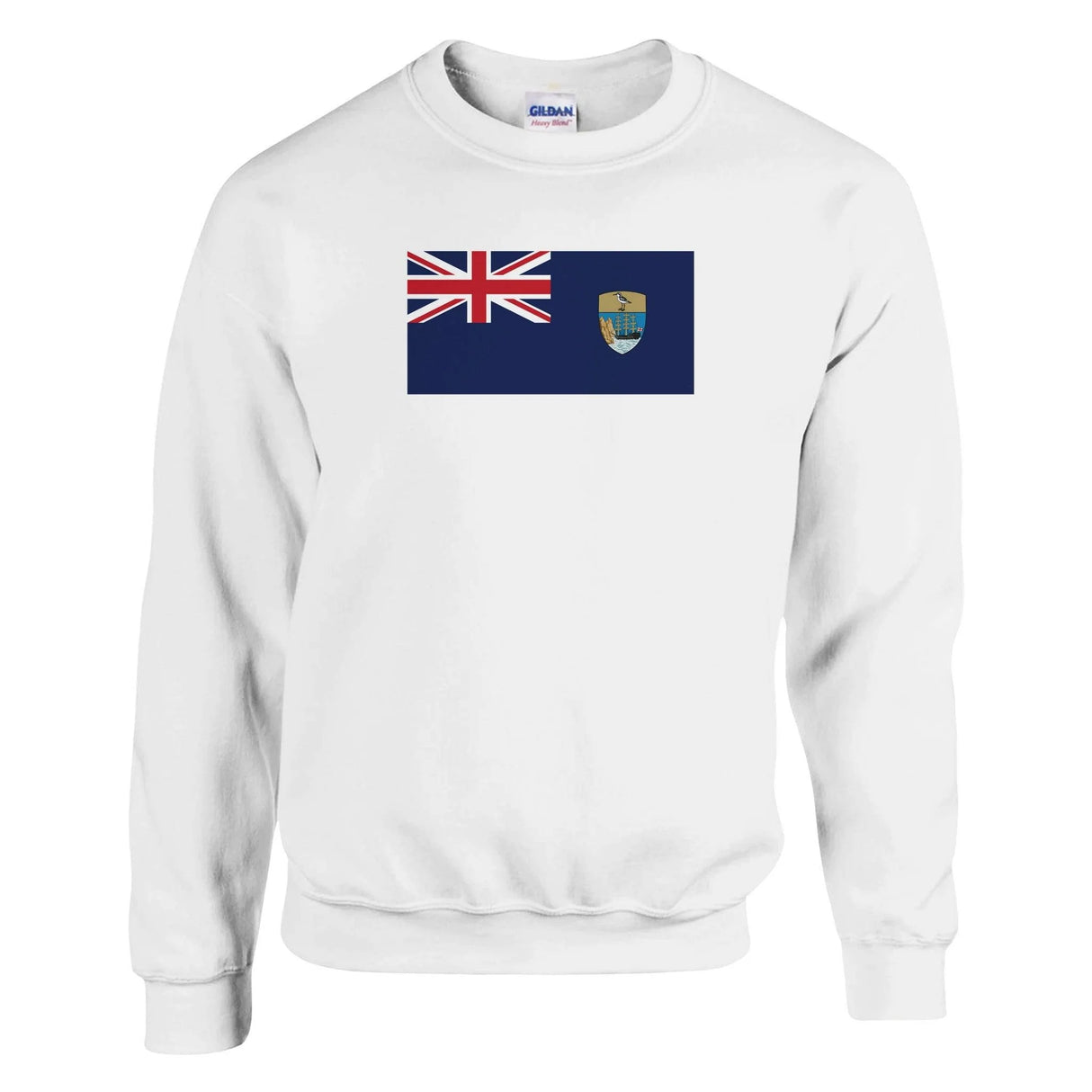 Sweat-shirt drapeau tristan da cunha coton mélangé brodé