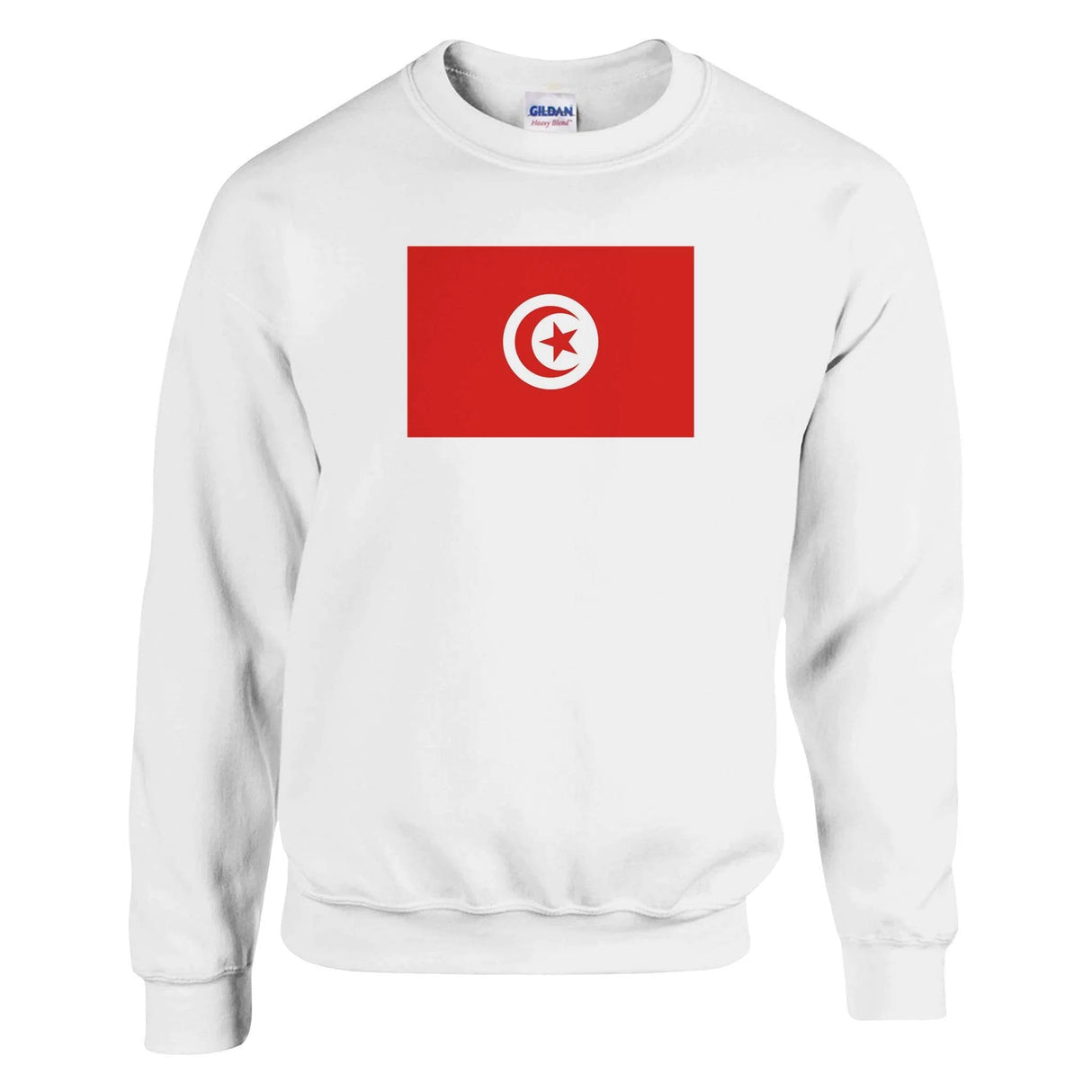 Sweat-shirt drapeau tunisie coton mélangé brodé doux