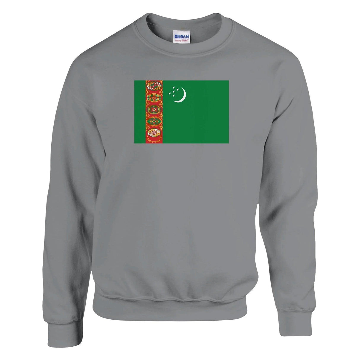 Sweat-shirt drapeau turkménistan coton mélangé imprimé