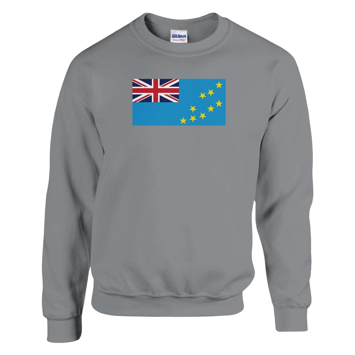 Sweat-shirt drapeau tuvalu coton mélangé broderie douce