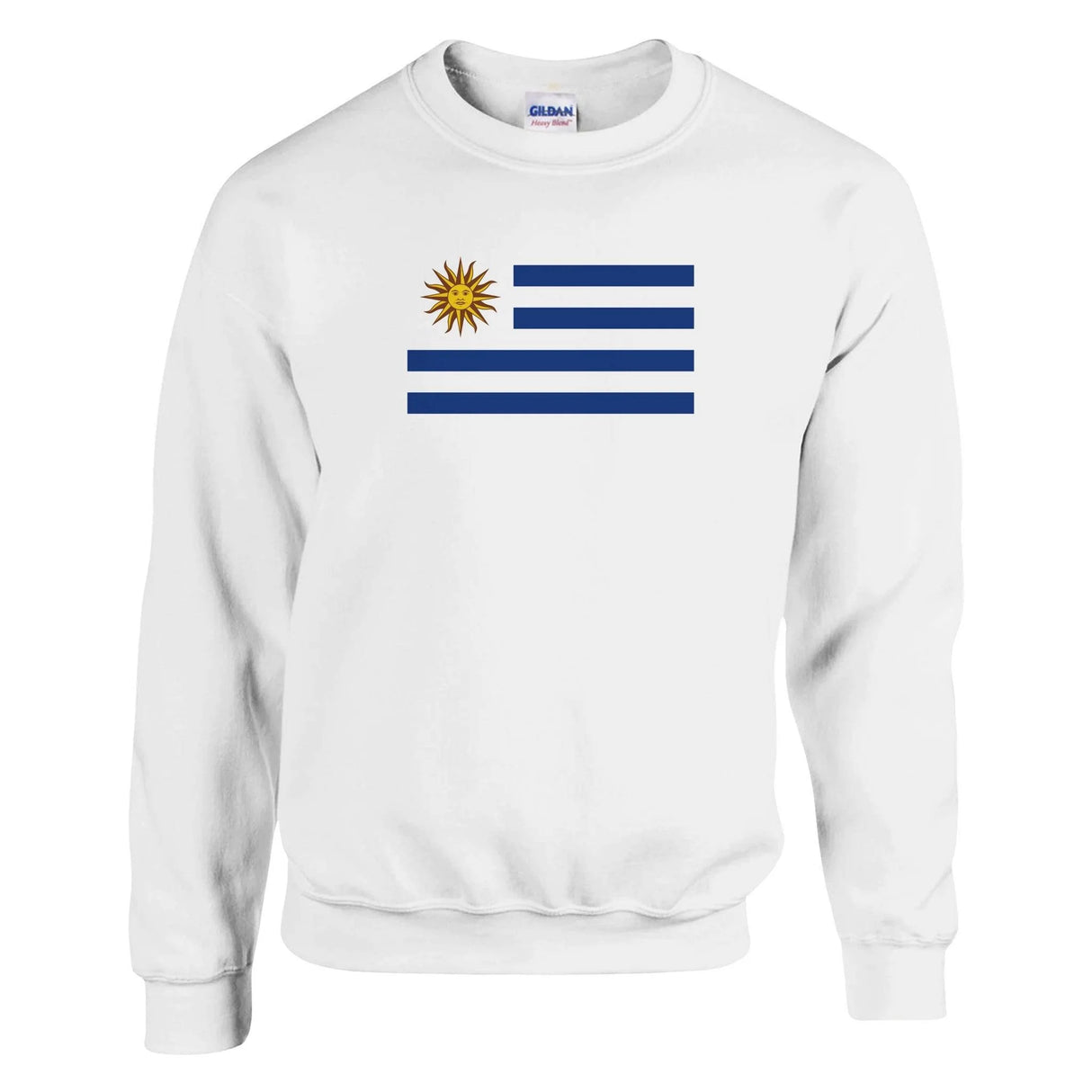 Sweat-shirt drapeau uruguay coton mélangé broderie douce