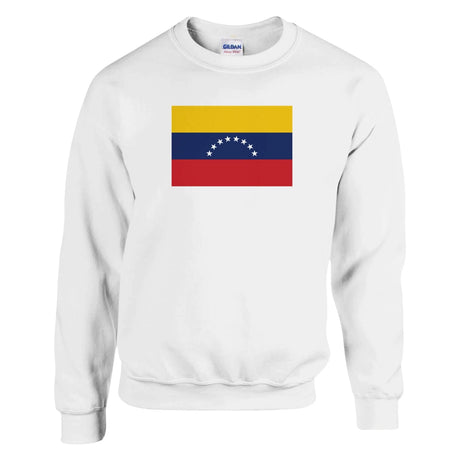 Sweat-shirt drapeau venezuela coton mélangé brodé doux
