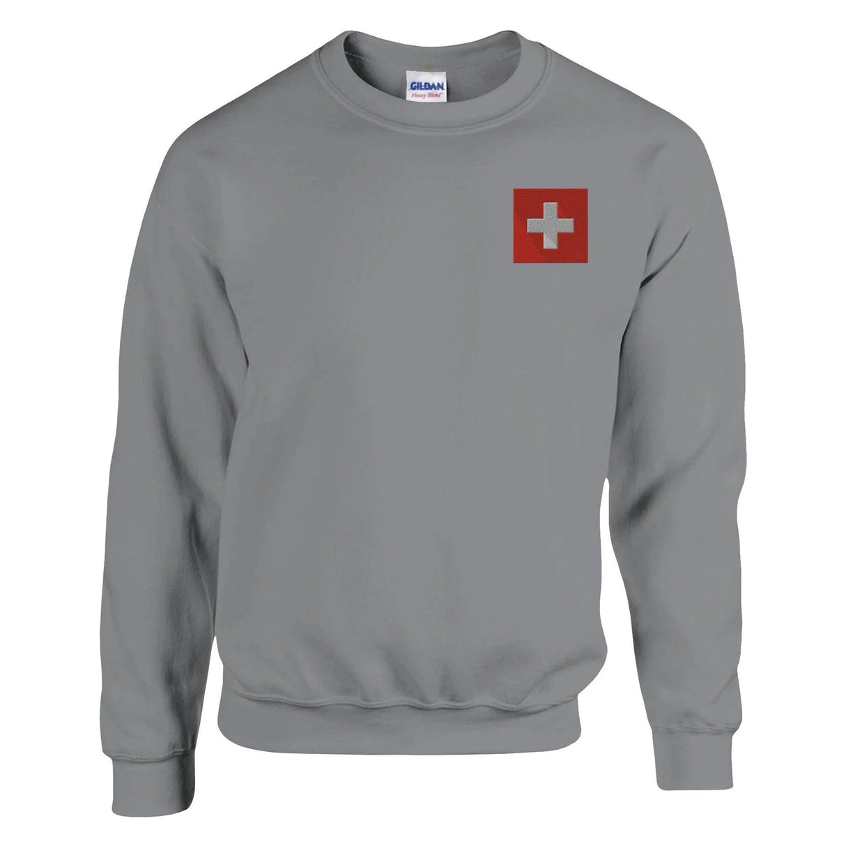 Sweat-shirt suisse broderie couleur coton mélangé doux
