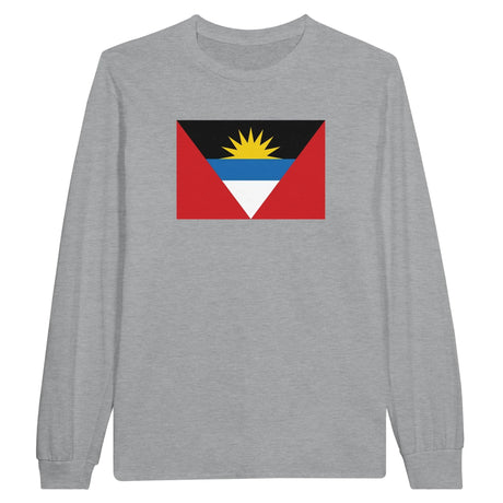 T-shirt à manches longues drapeau d’antigua-et-barbuda coton