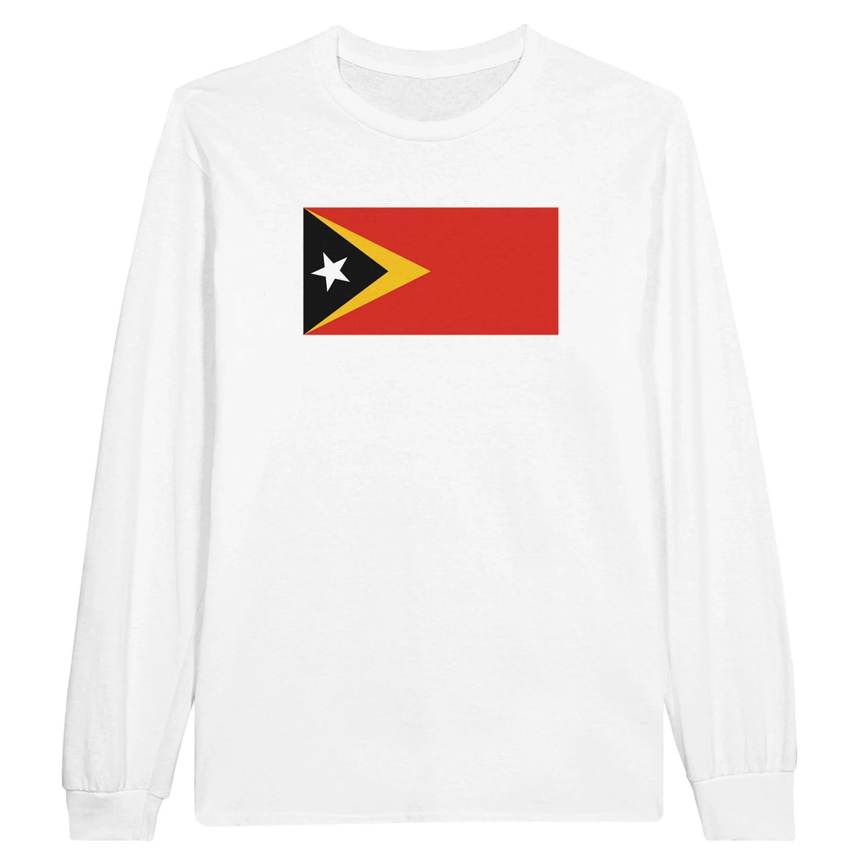 T-shirt à manches longues drapeau timor oriental coton mélangé